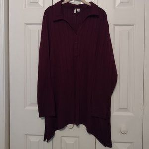 Lightweight Burgundy Cato Sweater Tunic 18-20W
